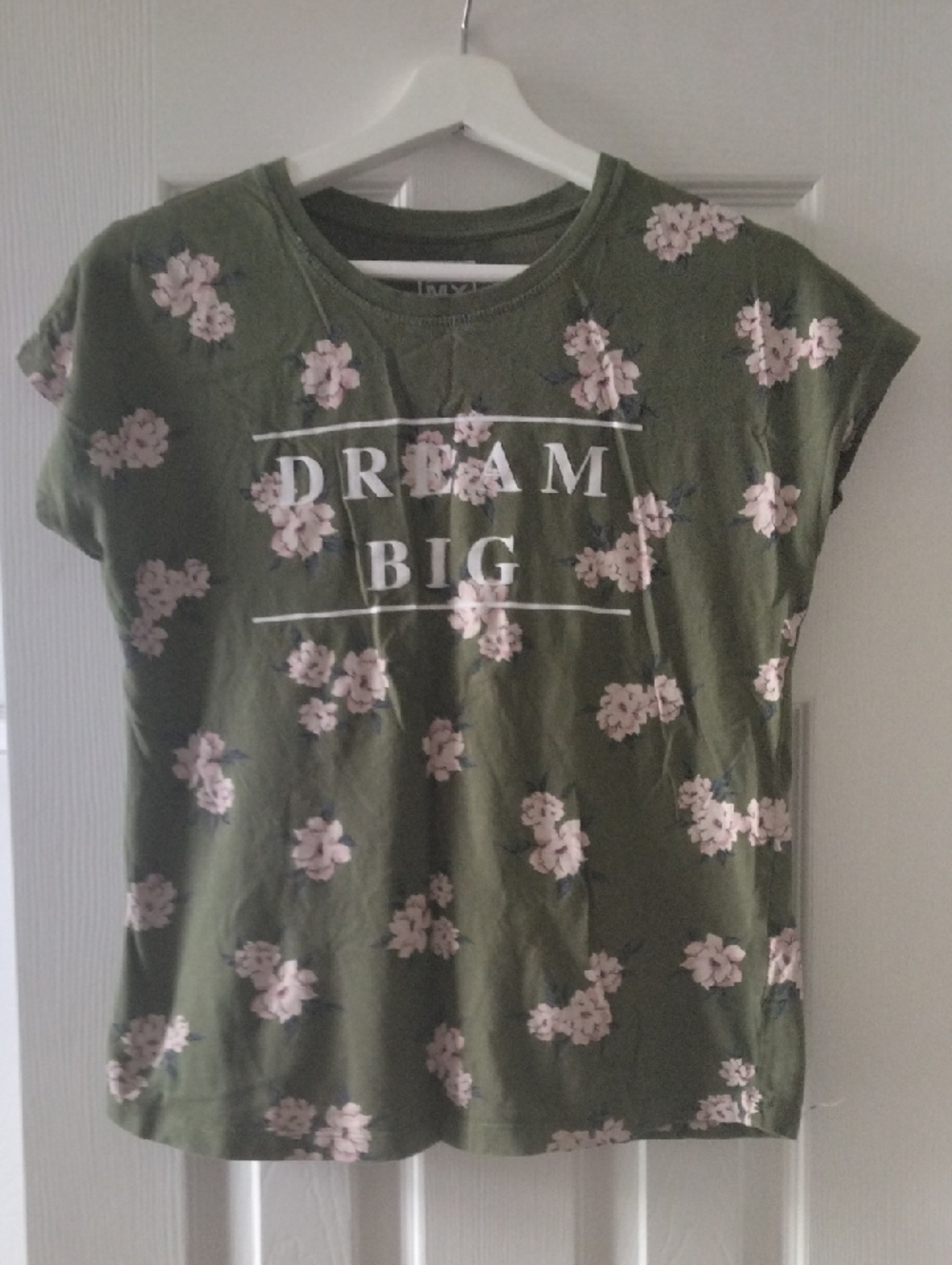Dream Big Olive Green Floral Tee